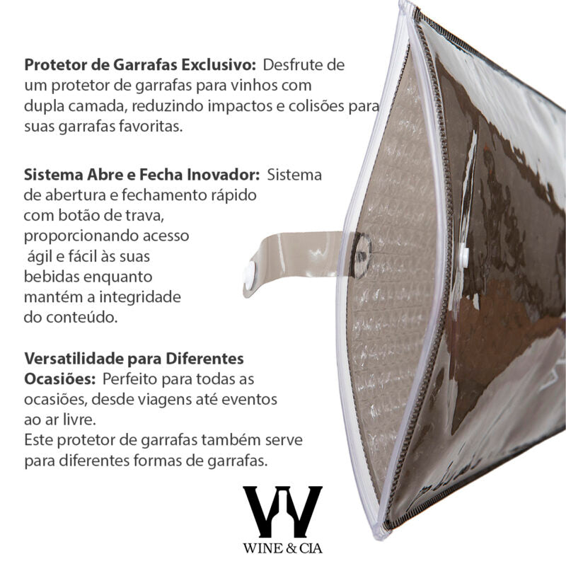 Kit 24 Wine Skins Fume Para Transporte de Garrafas de Vinho Em Segurança