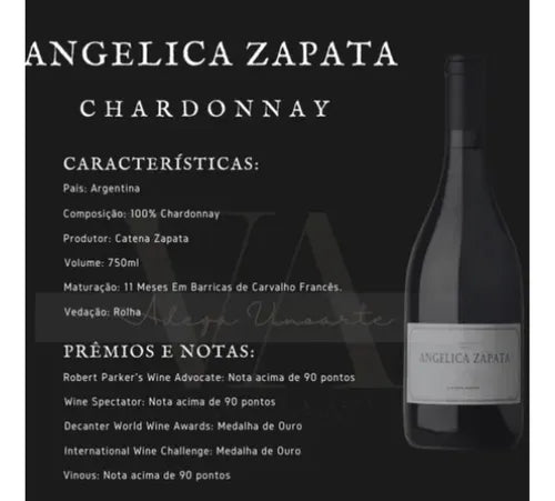 Vinho Argentino Angelica Zapata Chardonnay Alta 750ml