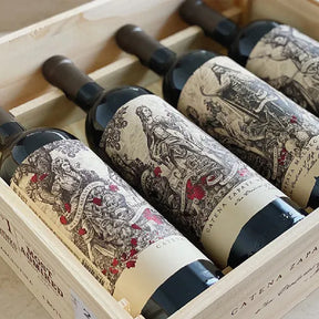 Vinho Catena Zapata Malbec Argentino 4 Und Caixa De Madeira
