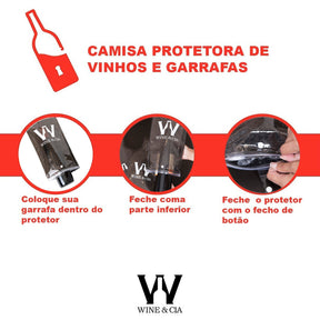 Kit 24 Wine Skins Fume Para Transporte de Garrafas de Vinho Em Segurança