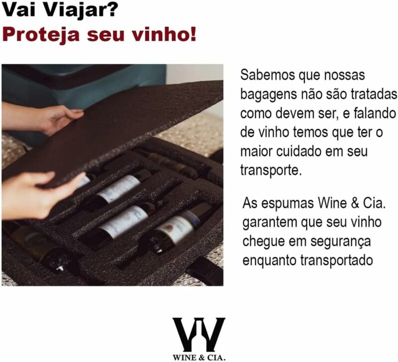 Kit de espuma protetora para 12 garrafas de vinhos