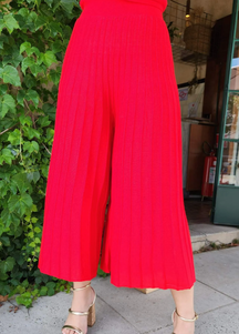 Calça Plissada Tricot